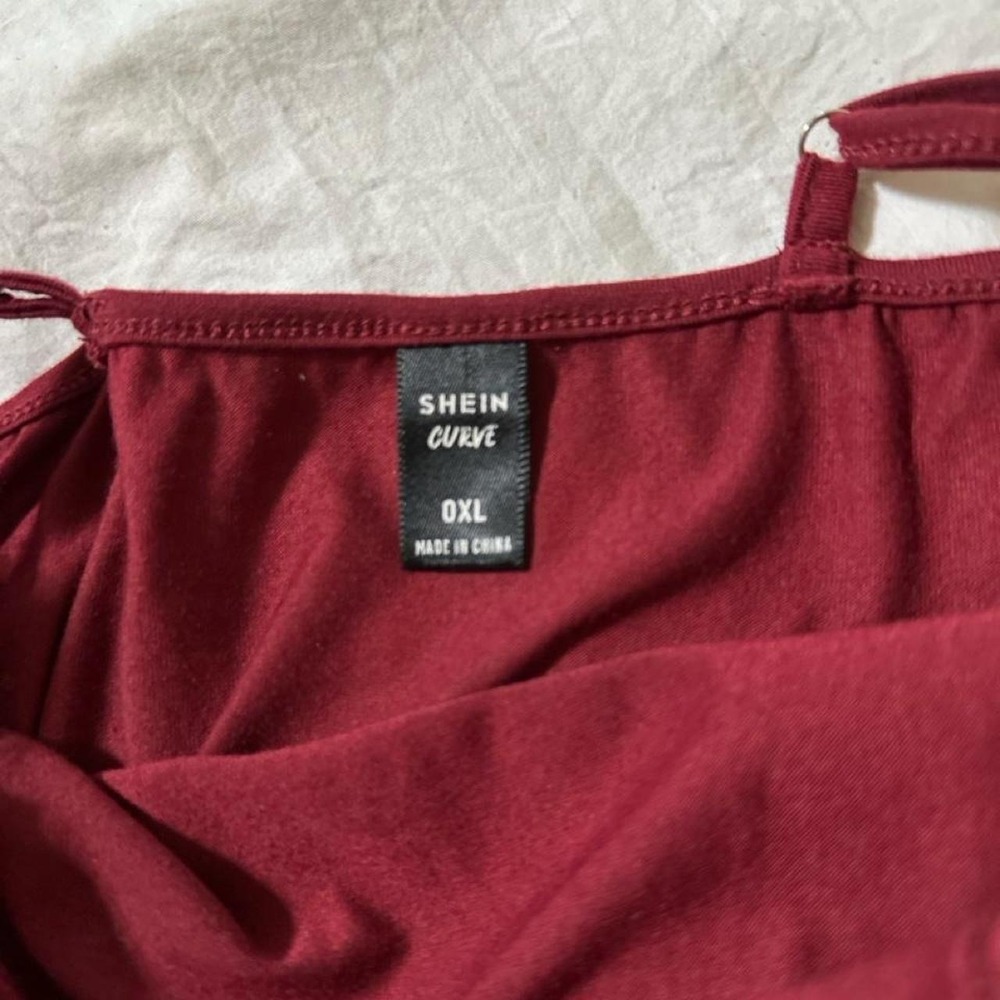 Curve Burgundy Red Ruched Side Drawstring Maxi Dress 0XL Plus Size Sleeveless - Picture 5 of 6